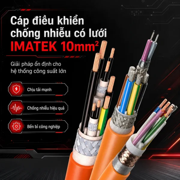 Cáp điều khiển chống nhiễu có lưới IMATEK 10mm2