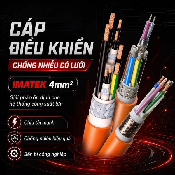 Cáp điều khiển chống nhiễu có lưới IMATEK 4mm2