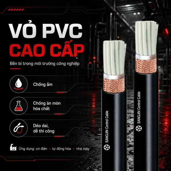Cáp điều khiển chống nhiễu có lưới SANGJIN 0.5mm2