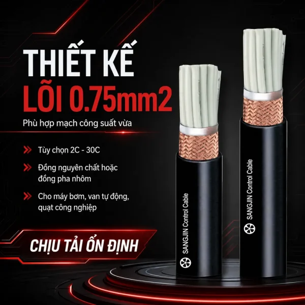 Cáp Điều Khiển Chống Nhiễu Có Lưới SANGJIN 0.75mm2