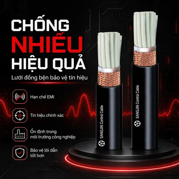 Cáp Điều Khiển Chống Nhiễu Có Lưới SANGJIN 0.75mm2