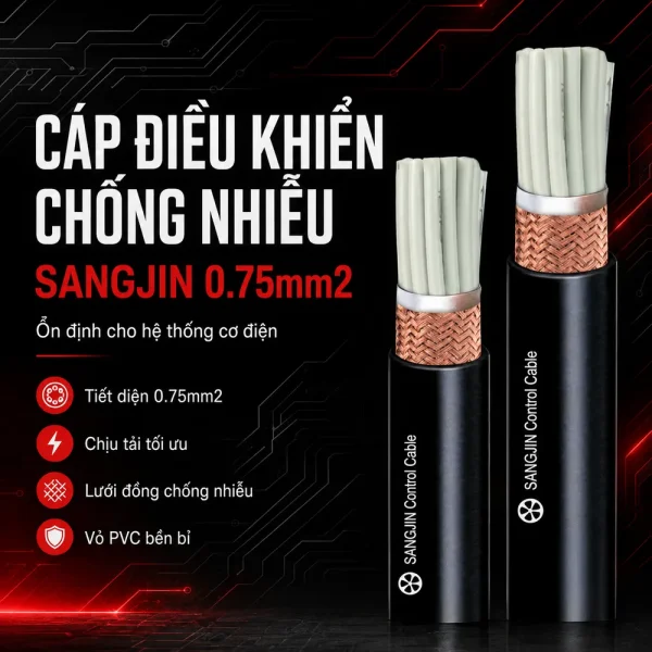 Cáp Điều Khiển Chống Nhiễu Có Lưới SANGJIN 0.75mm2