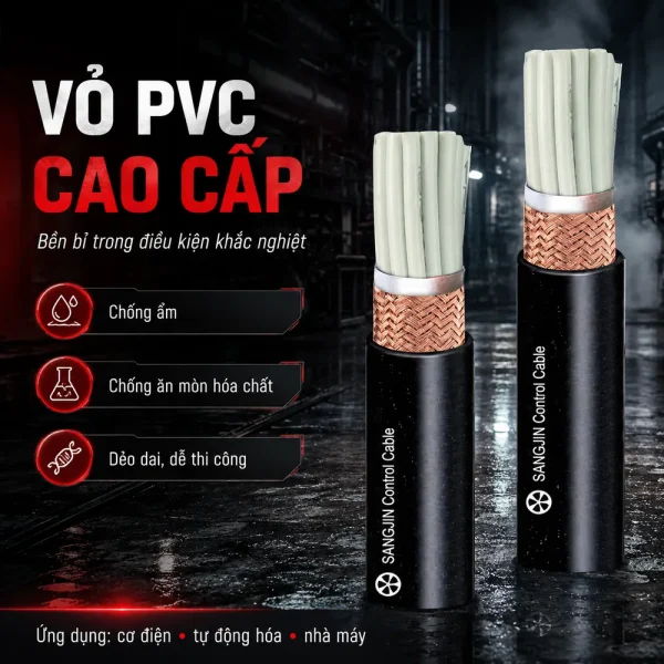 Cáp Điều Khiển Chống Nhiễu Có Lưới SANGJIN 0.75mm2