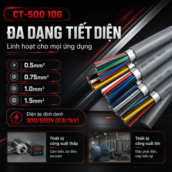 Cáp điều khiển CT-500 10G Altek Kabel
