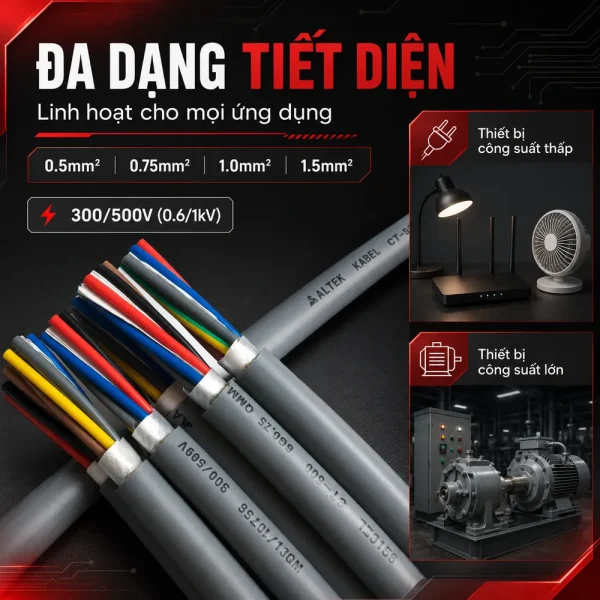 Cáp điều khiển CT-500 12G Altek Kabel