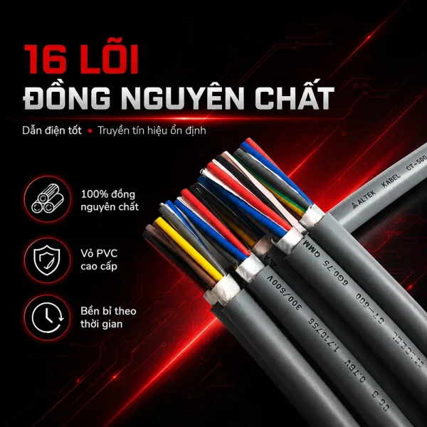 Cáp điều khiển CT-500 16G Altek Kabel