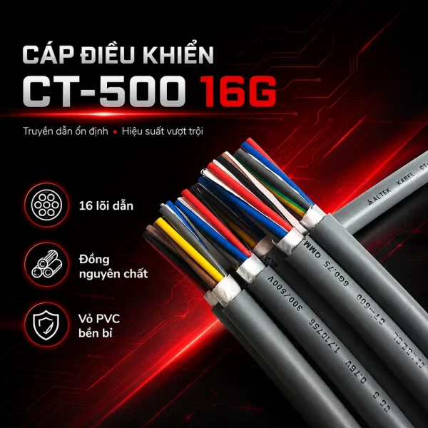 Cáp điều khiển CT-500 16G Altek Kabel