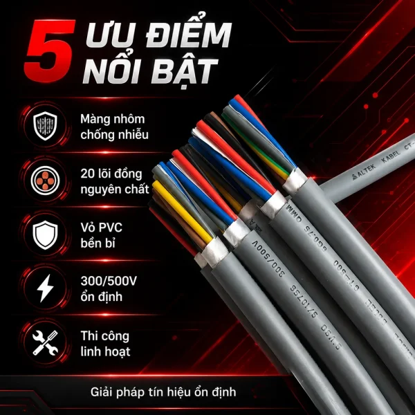 Cáp điều khiển CT-500 20G Altek Kabel