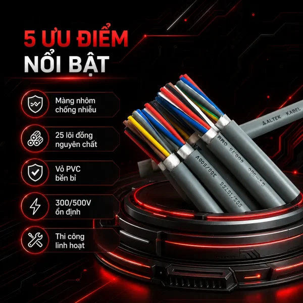 Cáp điều khiển CT-500 25G Altek Kabel