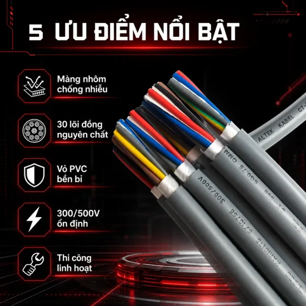 Cáp điều khiển CT-500 30G Altek Kabel