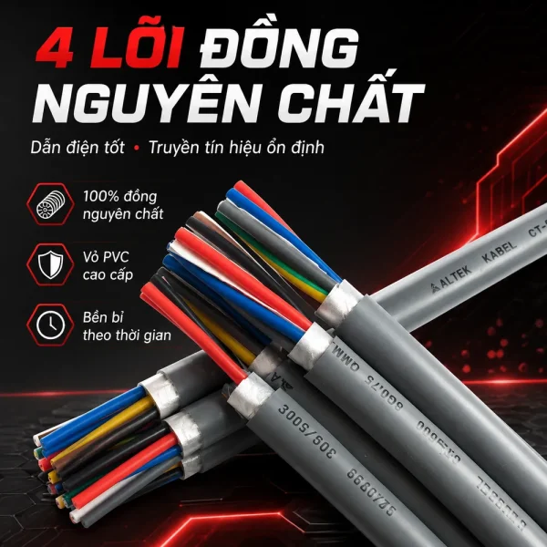 Cáp điều khiển CT-500 4G Altek Kabel