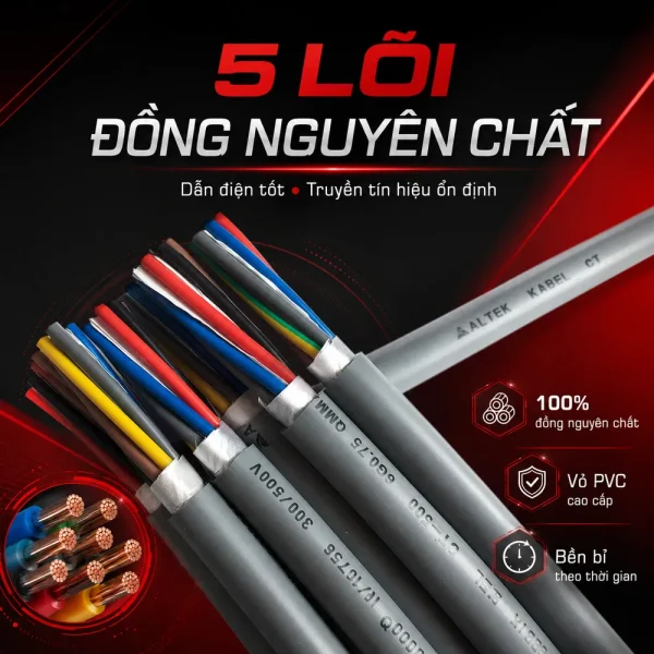 Cáp Điều Khiển CT-500 5G Altek Kabel