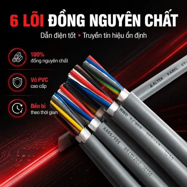 Cáp điều khiển CT-500 6G Altek Kabel