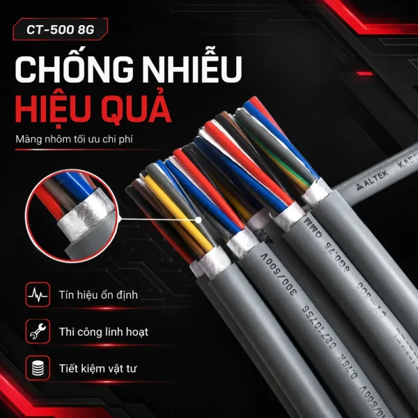 Cáp điều khiển CT-500 8G Altek Kabel