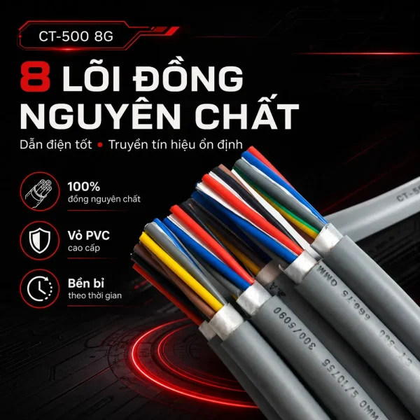Cáp điều khiển CT-500 8G Altek Kabel