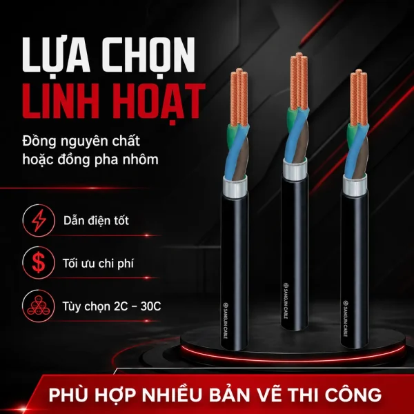 Cáp Điều Khiển Không Lưới SANGJIN 0.5mm2