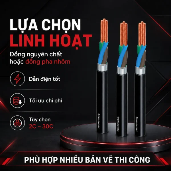 Cáp điều khiển không lưới SANGJIN 0.75mm2