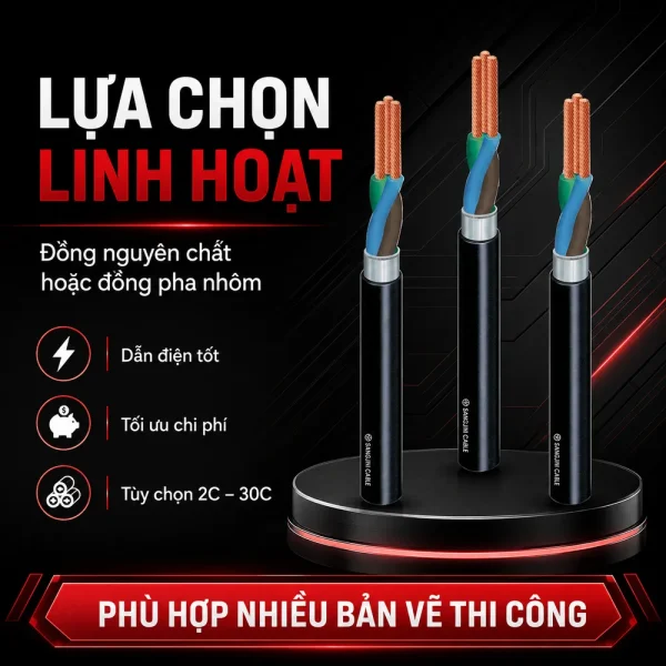 Cáp điều khiển không lưới SANGJIN 1.0mm2