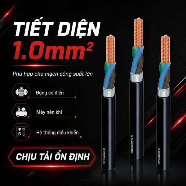 Cáp điều khiển không lưới SANGJIN 1.0mm2
