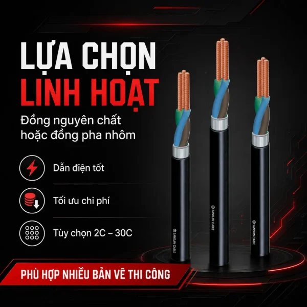 Cáp điều khiển không lưới SANGJIN 1.25mm2