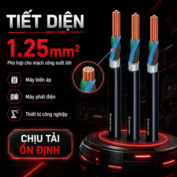 Cáp điều khiển không lưới SANGJIN 1.25mm2