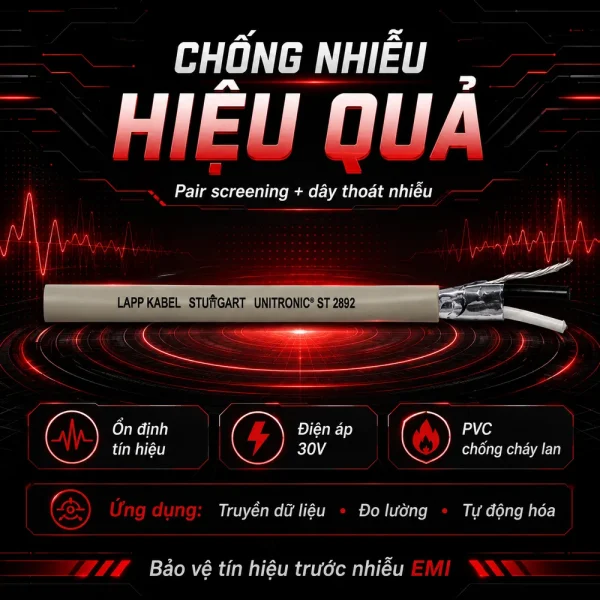 Cáp điều khiển Lapp Kabel 22AWG 1 pair 3800764