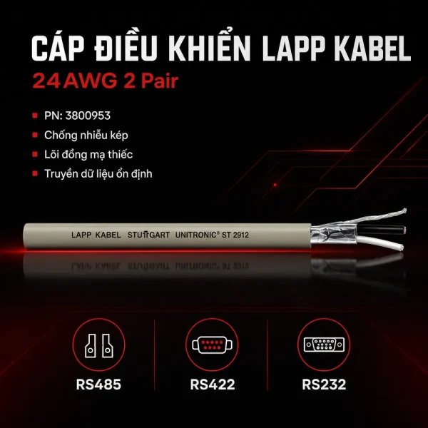 Cáp điều khiển Lapp Kabel 24AWG 2 Pair 3800953