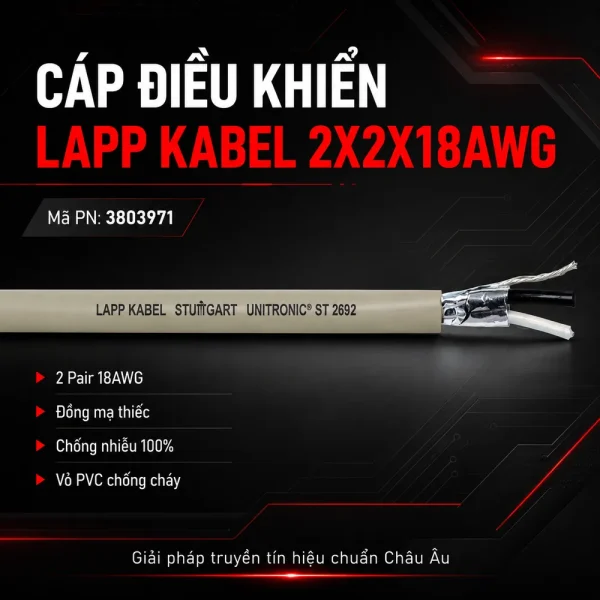 Cáp điều khiển Lapp Kabel 2X2X18AWG 3803971