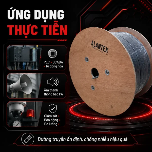 Cáp điều khiển RS-485 Alantek 24AWG 1 pair 301-RS5101-0500