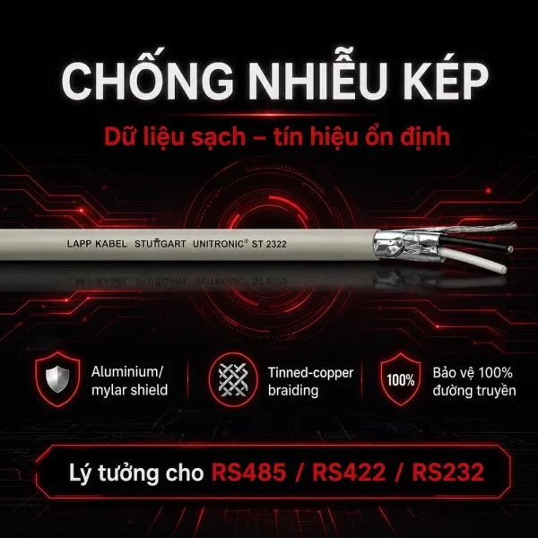 Cáp điều khiển RS485 Lapp Kabel 24AWG 1 Pair 3800765