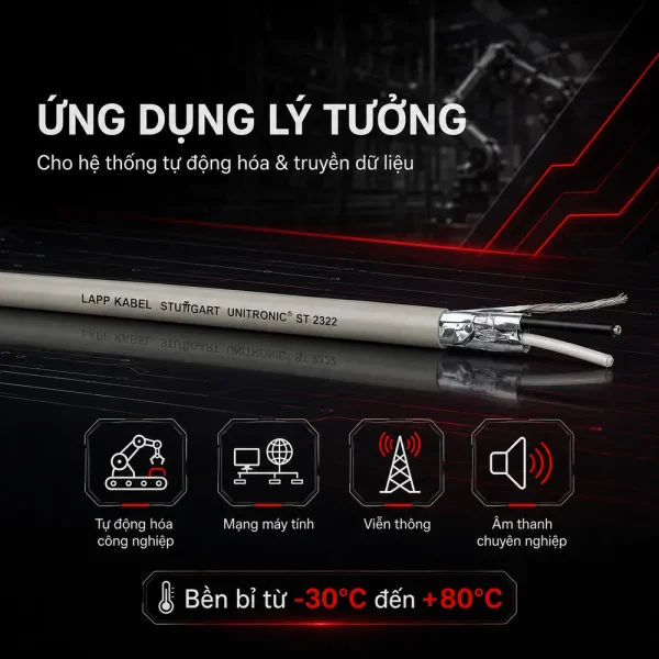 Cáp điều khiển RS485 Lapp Kabel 24AWG 1 Pair 3800765