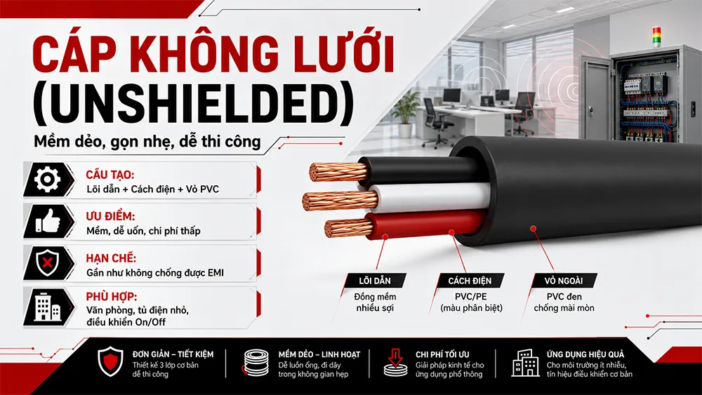 cáp không lưới
