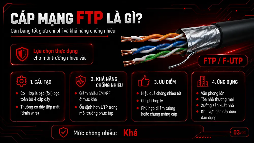 cáp mạng ftp là gì