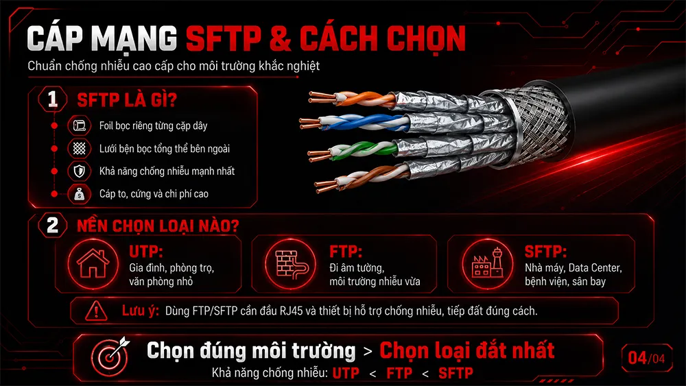 cáp mạng sftp là gì