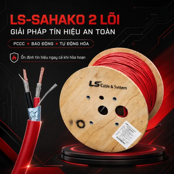 Cáp tín hiệu chống cháy, chống nhiễu LS-Sahako 2 lõi