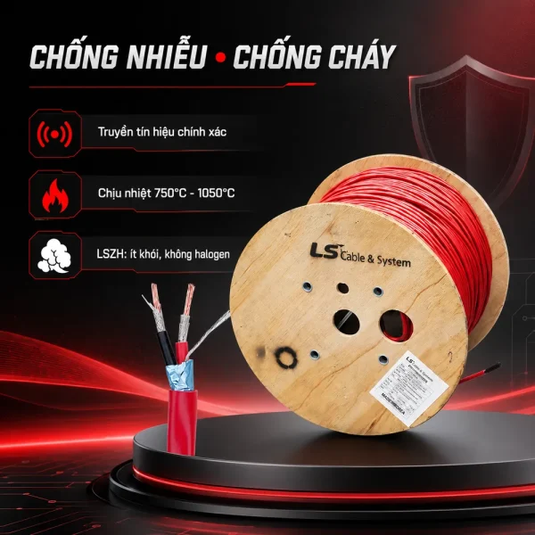 Cáp tín hiệu chống cháy, chống nhiễu LS-Sahako 2 lõi