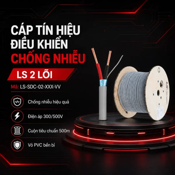 Cáp tín hiệu điều khiển chống nhiễu LS 2 lõi