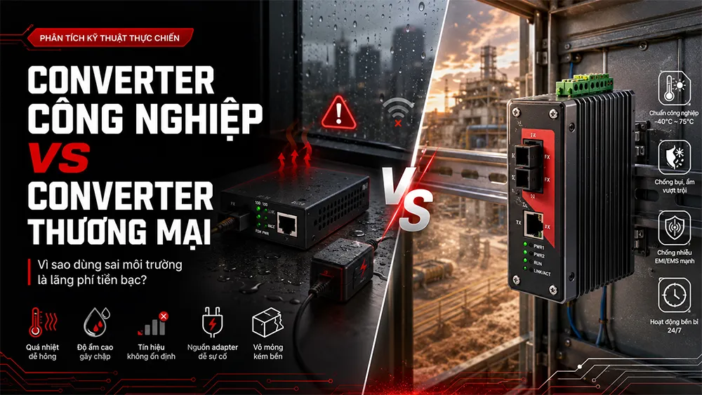 converter quang công nghiệp và thương mại