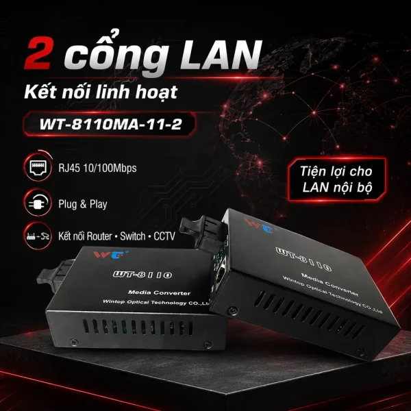 Converter quang WINTOP Model WT-8110MA-11-2