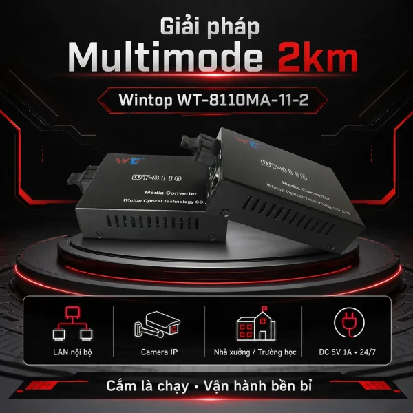 Converter quang WINTOP Model WT-8110MA-11-2