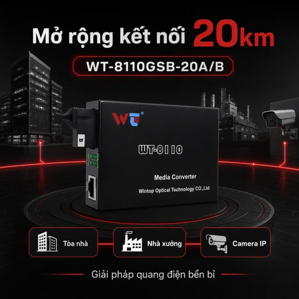 Converter quang Wintop WT-8110GSB-20A/B