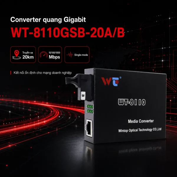 Converter quang Wintop WT-8110GSB-20A/B