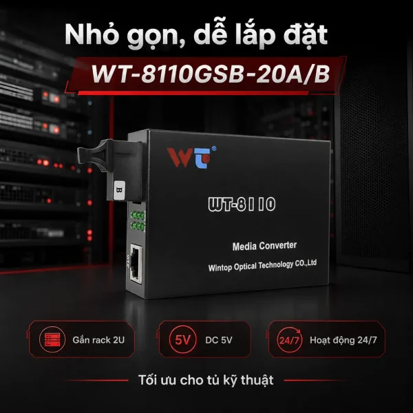 Converter quang Wintop WT-8110GSB-20A/B