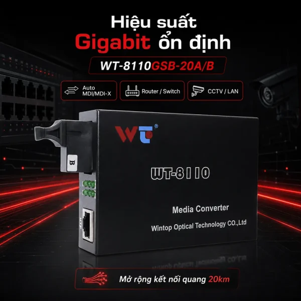 Converter quang Wintop WT-8110GSB-20A/B