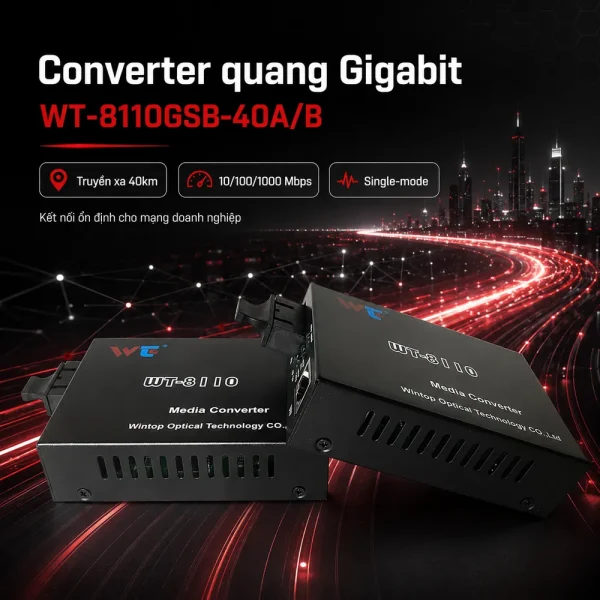 Converter quang Wintop WT-8110GSB-40A/B