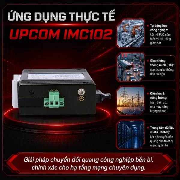 Converter UPCOM IMC102 2×10/100M Base-T(X) + 1x100Base-FX
