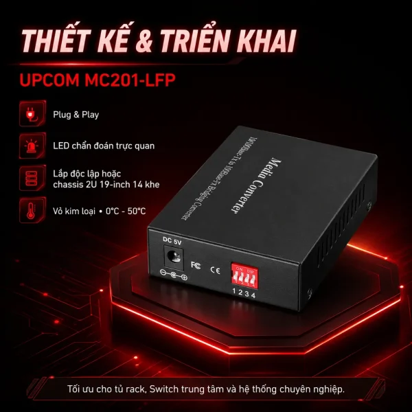 Converter UPCOM MC201-LFP 1 cổng 10/100/1000M