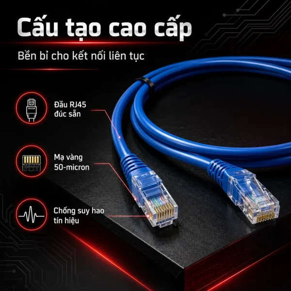 Dây nhảy COMMSCOPE/AMP Cat5e 1.5m – Patch cord COMMSCOPE/AMP