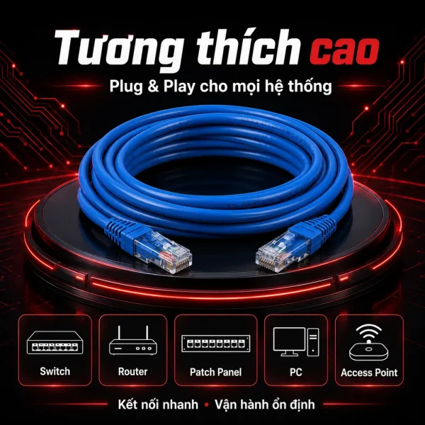Dây nhảy COMMSCOPE/AMP Cat5e 10m – Patch cord COMMSCOPE/AMP Cat5e