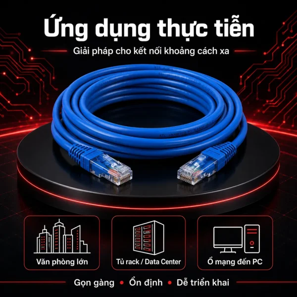 Dây nhảy COMMSCOPE/AMP Cat5e 10m – Patch cord COMMSCOPE/AMP Cat5e
